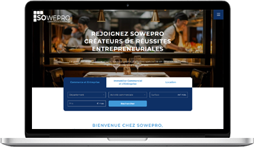 Réalisation de site template immobilier CAS - A Fond's Commerces