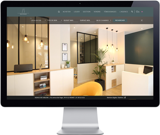 Réalisation de site template immobilier DB Agence des Sablons