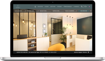 Réalisation de site template immobilier DB Agence des Sablons