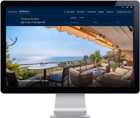 Site internet immobilier Côte d'Azur Sotheby's International Realty
