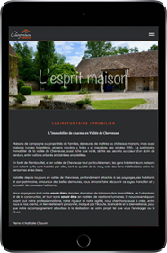 Réalisation de site template immobilier STO Clairefontaine