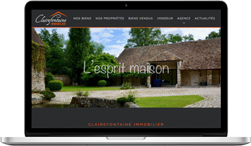 Réalisation de site template immobilier STO Clairefontaine