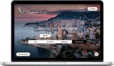 Réalisation de site template immobilier NY Valerio Festa Investments