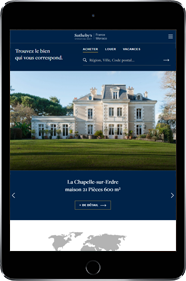 Réalisation de site template immobilier Portail Sotheby's