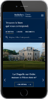 Réalisation de site template immobilier Portail Sotheby's