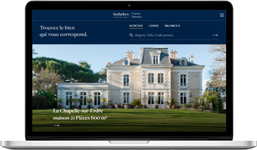 Réalisation de site template immobilier Portail Sotheby's